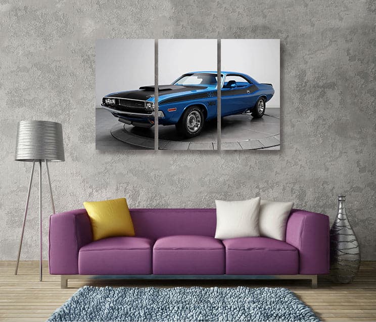 Framed 3 Panels - 1970 Dodge Challenger