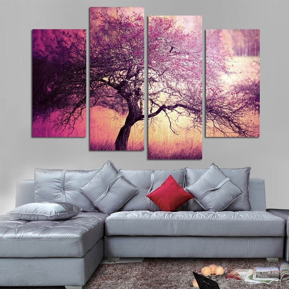 Framed 4 Panels - Tree
