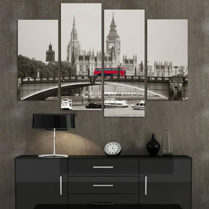 Framed 4 Panels - London