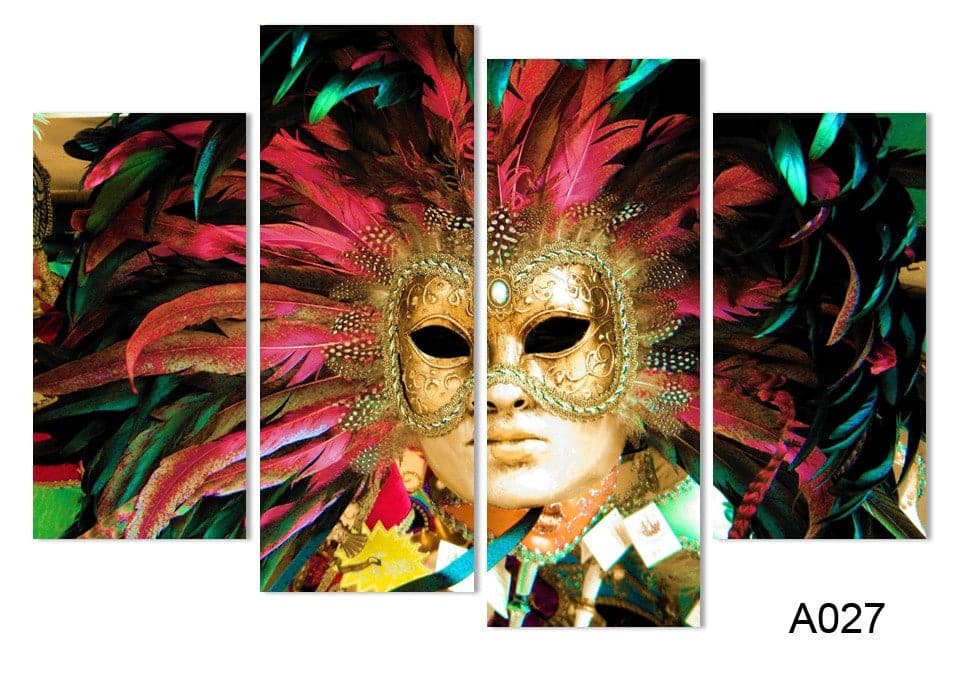 Framed 4 Panels - Mask