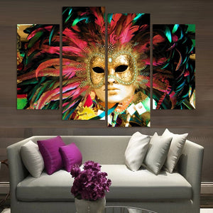 Framed 4 Panels - Mask