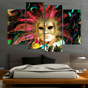 Framed 4 Panels - Mask