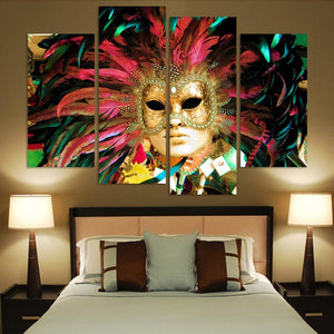 Framed 4 Panels - Mask