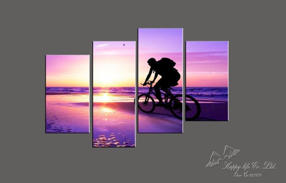 Framed 4 Panels - Cycling