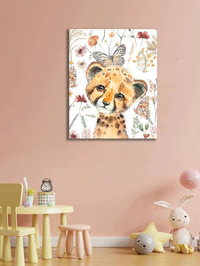 Framed 1 Panel - Kids Room - Cute Little Leopard