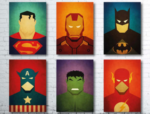 Framed 6 Panels - Kids Room - Super Hero