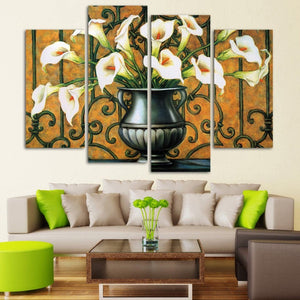 Framed 4 Panels - Flower