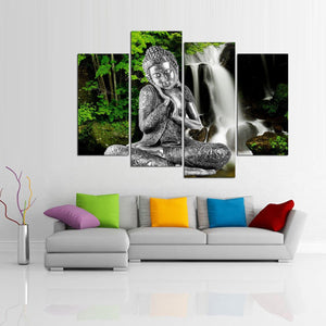 Framed 4 Panels - Buddha
