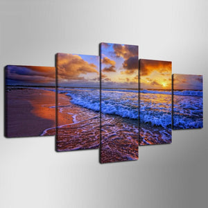 Framed 5 Panels - Seascape