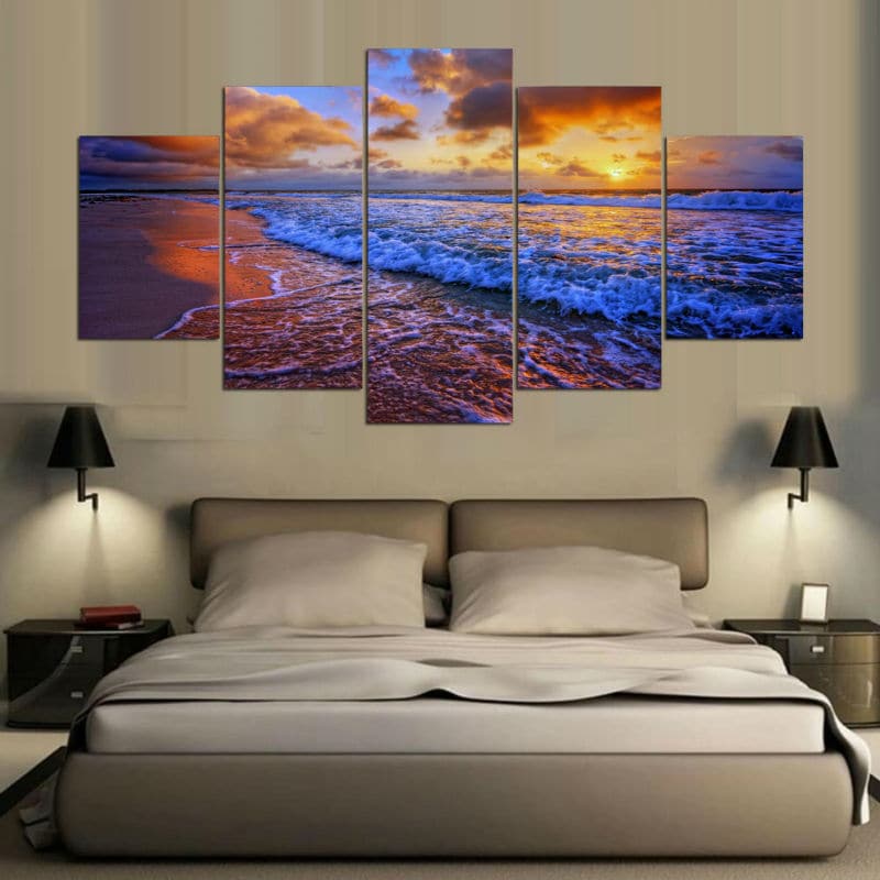 Framed 5 Panels - Seascape