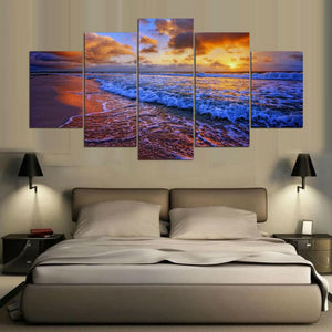 Framed 5 Panels - Seascape