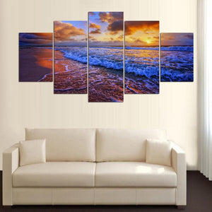 Framed 5 Panels - Seascape
