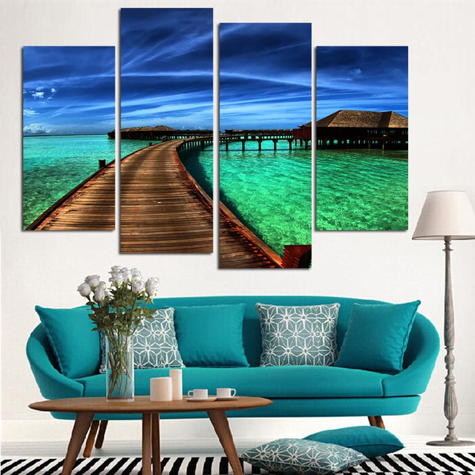 Framed 4 Panels - Landscape