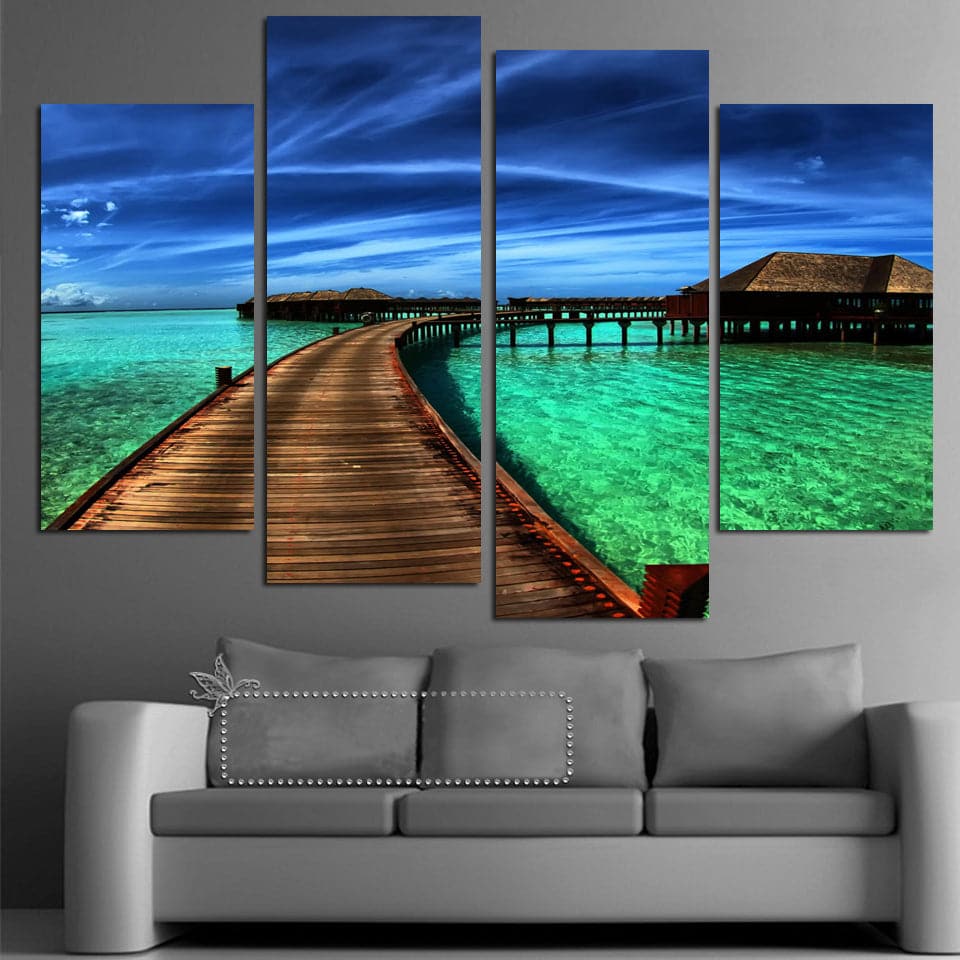 Framed 4 Panels - Landscape