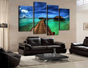 Framed 4 Panels - Landscape