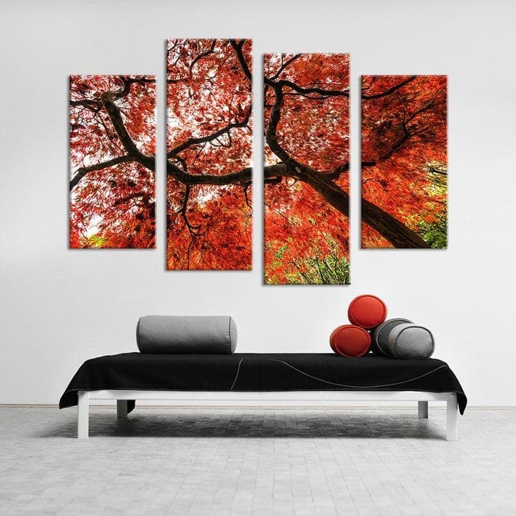 Framed 4 Panels - Tree