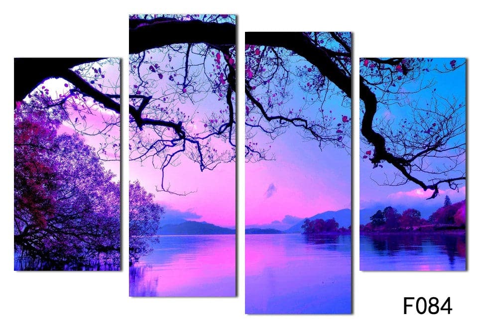 Framed 4 Panels - Landscape