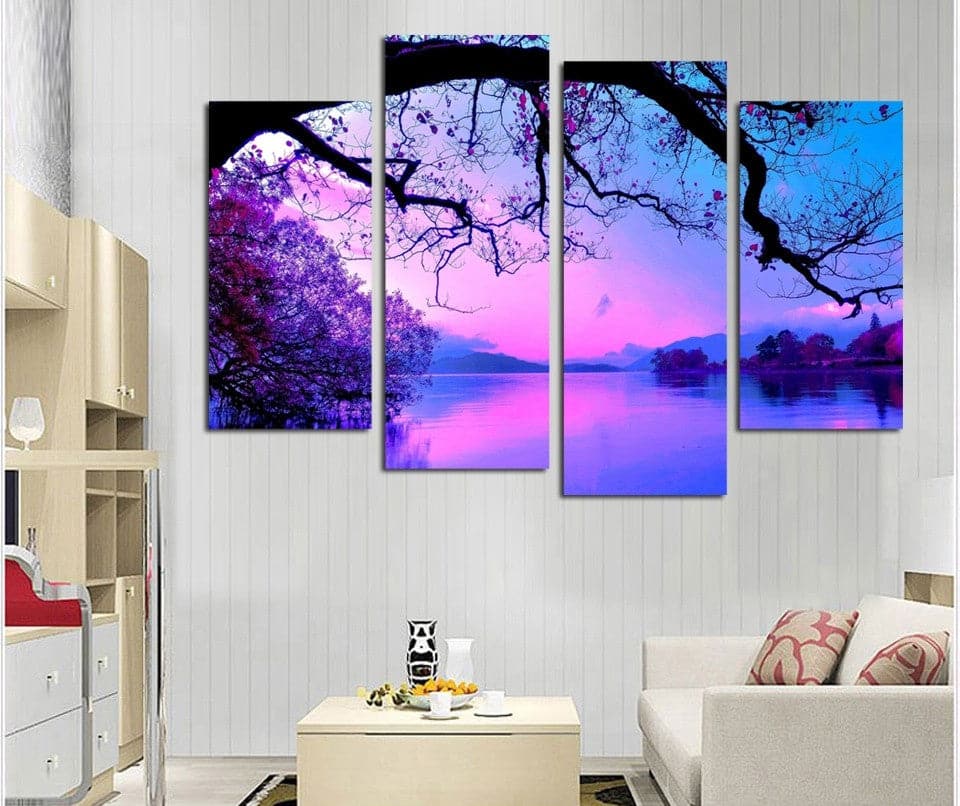Framed 4 Panels - Landscape