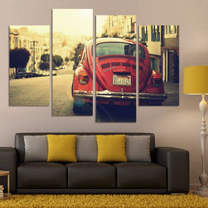Framed 4 Panels - Beetle