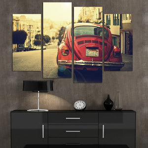 Framed 4 Panels - Beetle