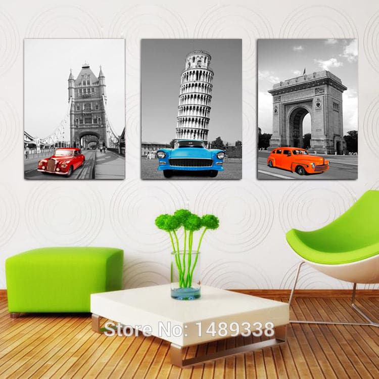 Framed Framed 3 Panels - Landmark