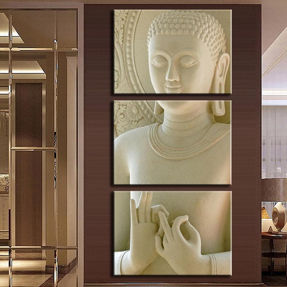 Framed 3 Panels - Buddha