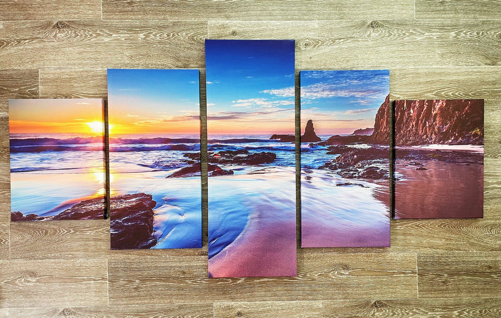 Pine Stretched  Framed 5 Panels - Finished Products