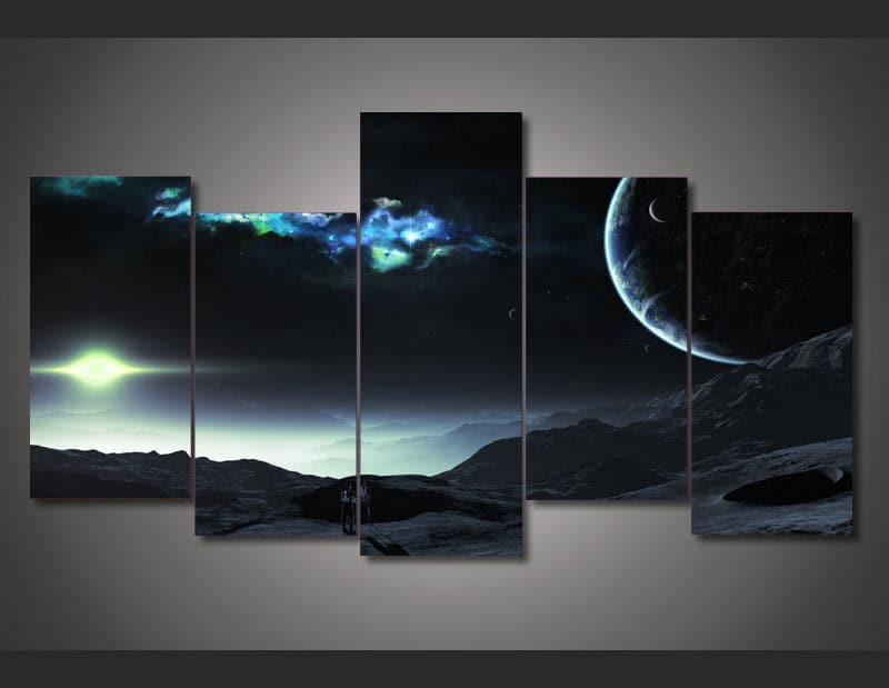 Framed 5 Panels - Space