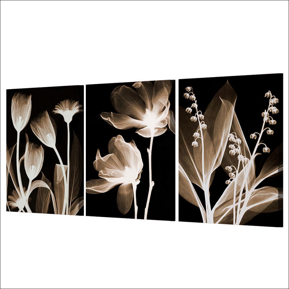 Framed 3 Panels - Flower