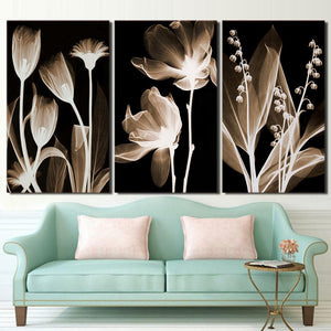 Framed 3 Panels - Flower