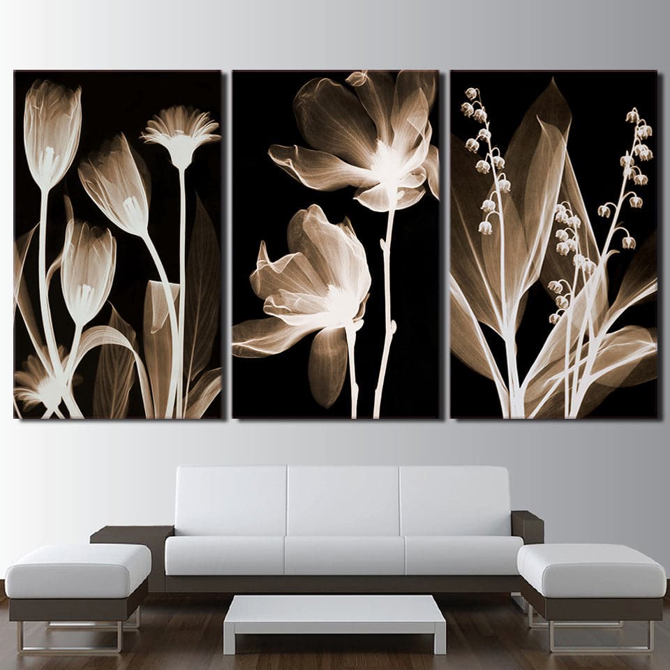 Framed 3 Panels - Flower