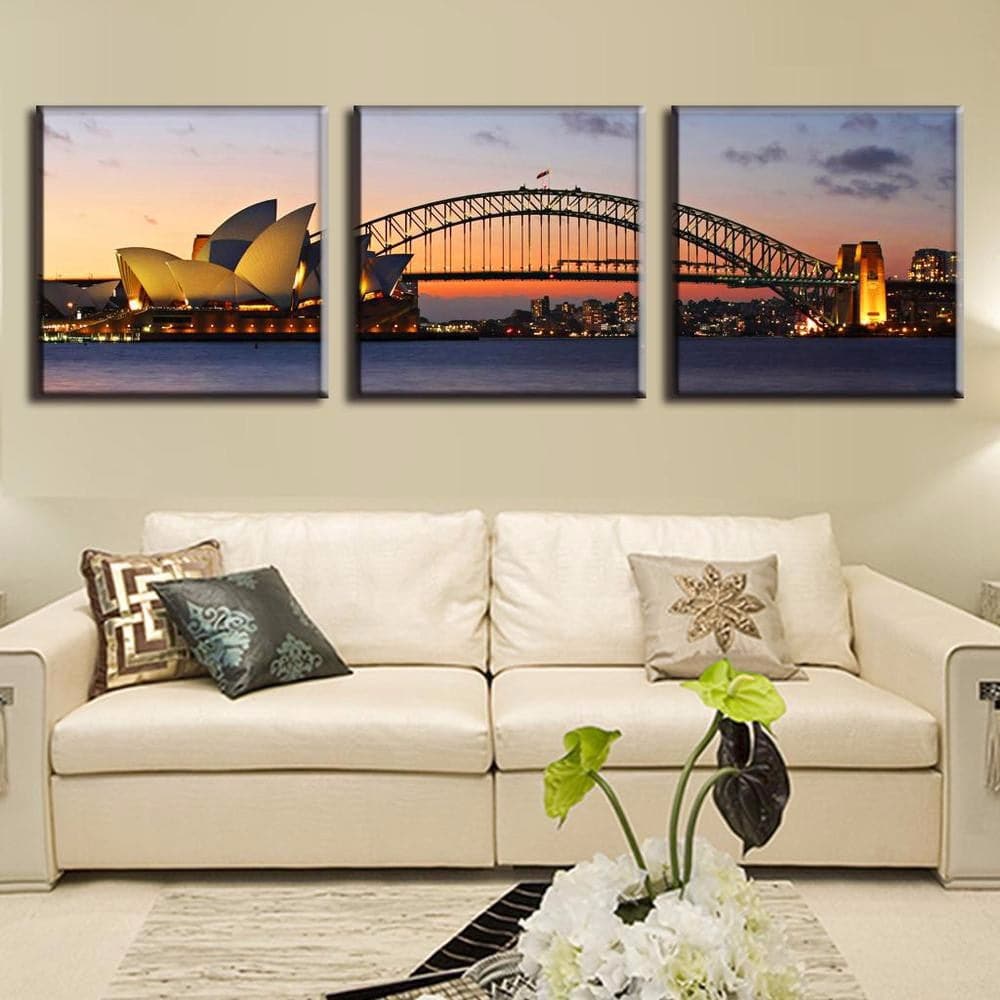 Framed 3 Panels - Sydney