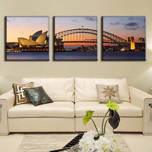 Framed 3 Panels - Sydney