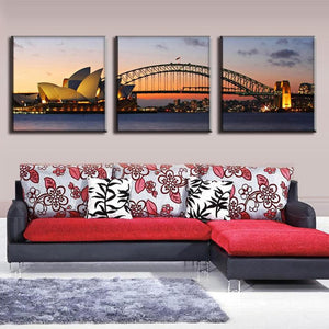 Framed 3 Panels - Sydney
