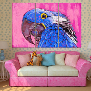 Framed 3 Panels - Parrot