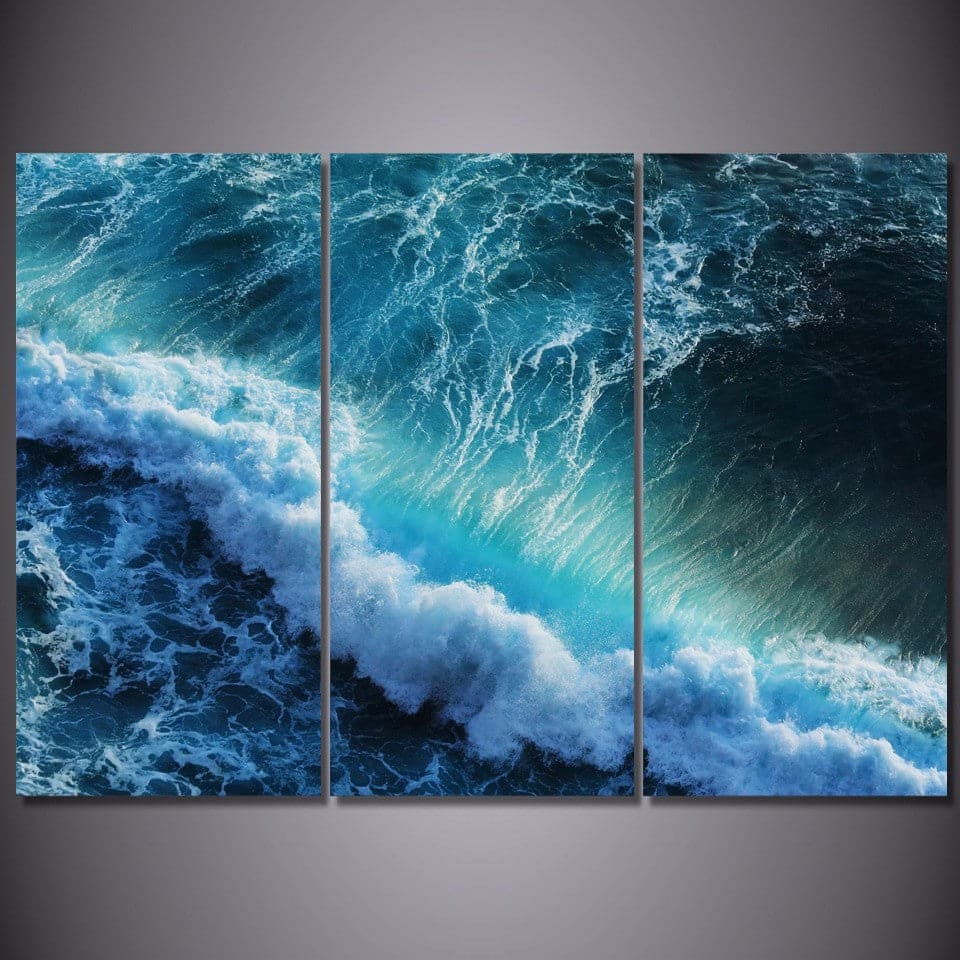 Framed 3 Panels  - Wave