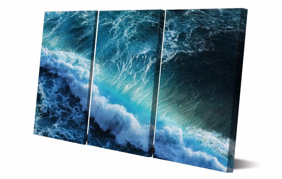 Framed 3 Panels  - Wave