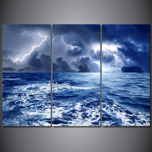Framed 3 Panels  - Lightning