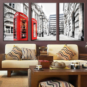 Framed 3 Panels  - London City