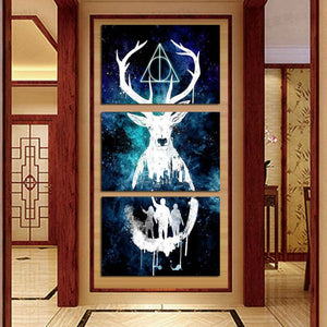 Framed 3 Panels - Deer