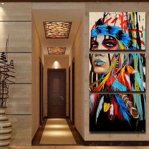 Framed 3 Panels - Indiana Women