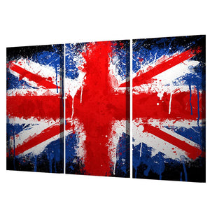 Framed 3 Panels  - British flag