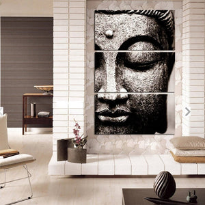 Framed 3 Panels  - Buddha