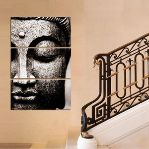 Framed 3 Panels  - Buddha