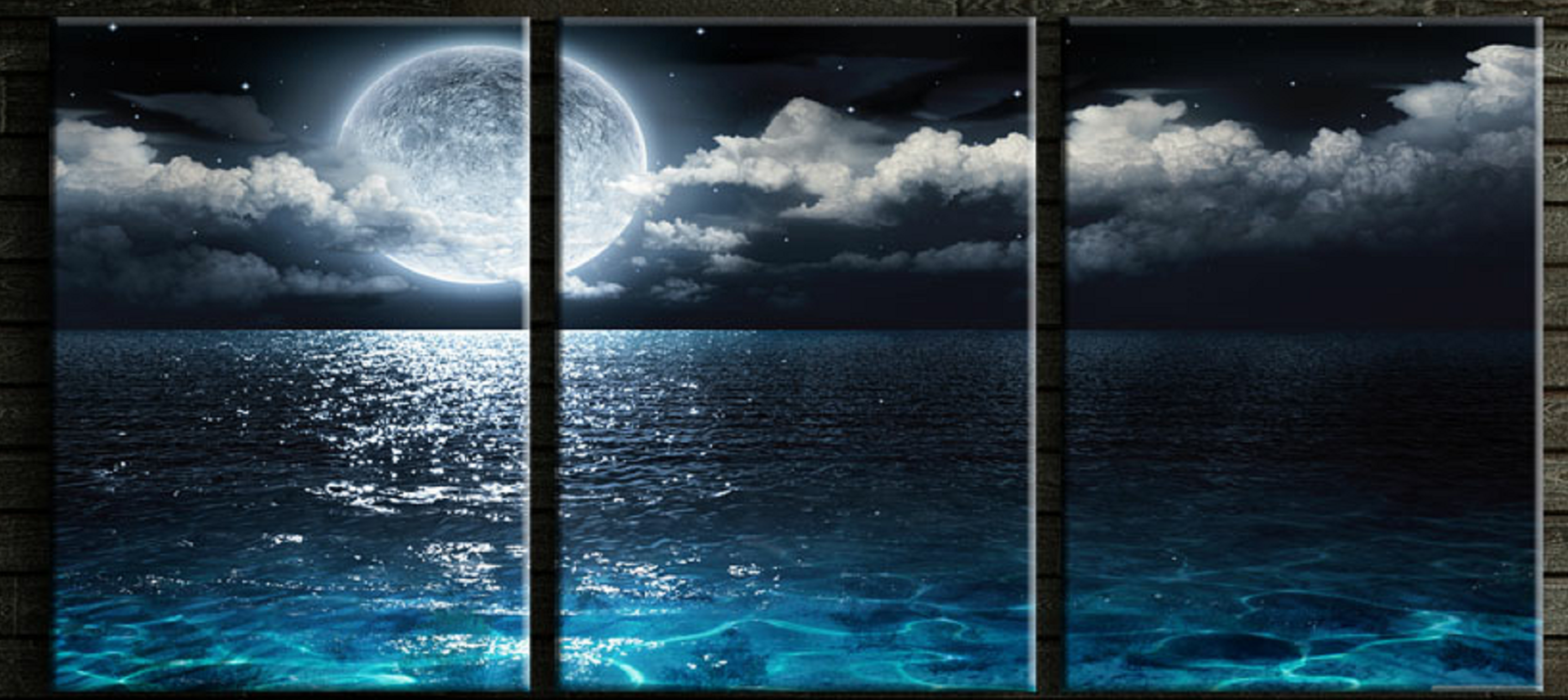 Framed 3 Panels  - Seascape