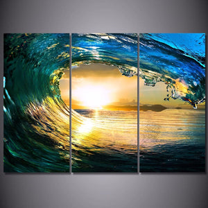 Framed 3 Panels  - Wave