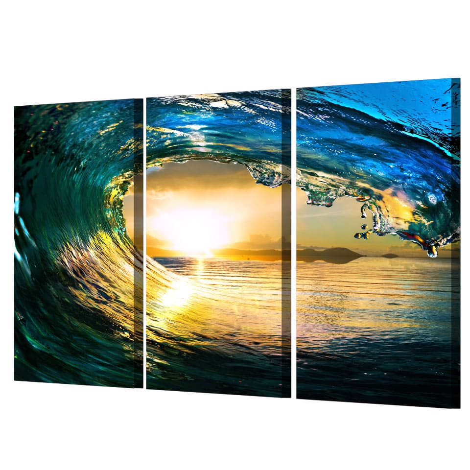 Framed 3 Panels  - Wave