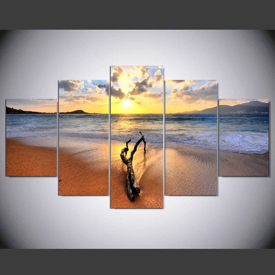 Framed 5 Panels - Seascape