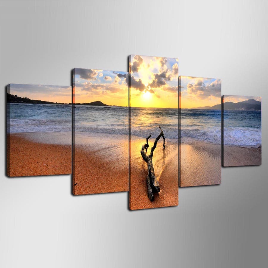 Framed 5 Panels - Seascape