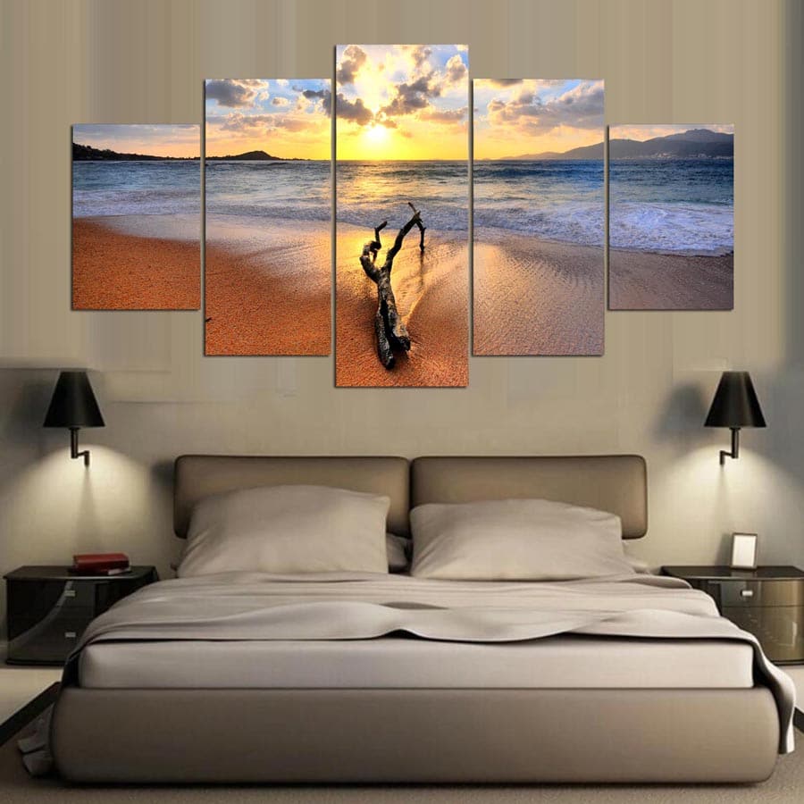 Framed 5 Panels - Seascape